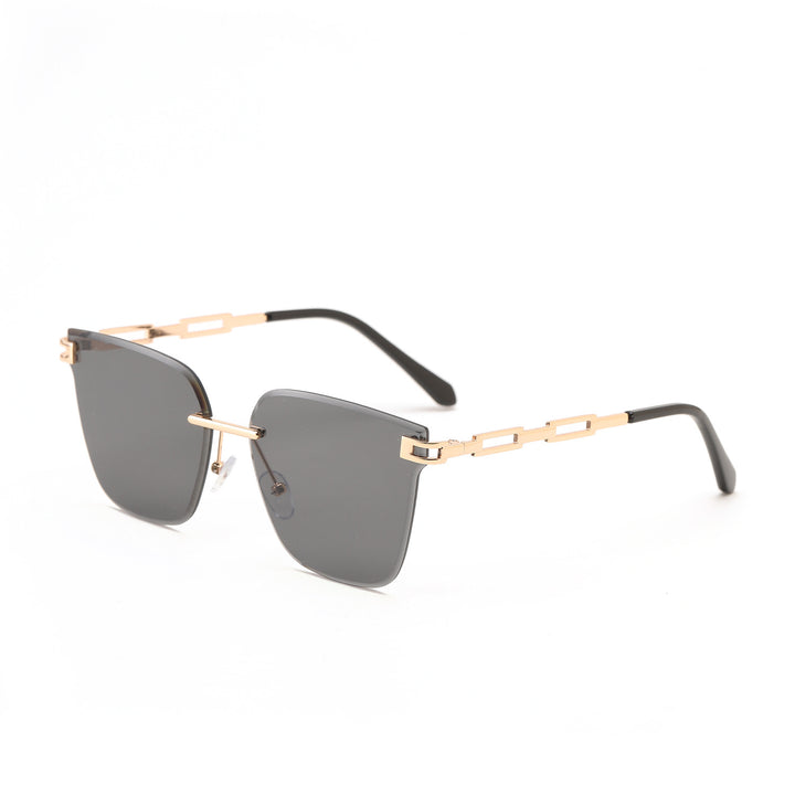 Damen modische Sonnenbrille mit filigranem Rahmen und UV-Schutz Karnz