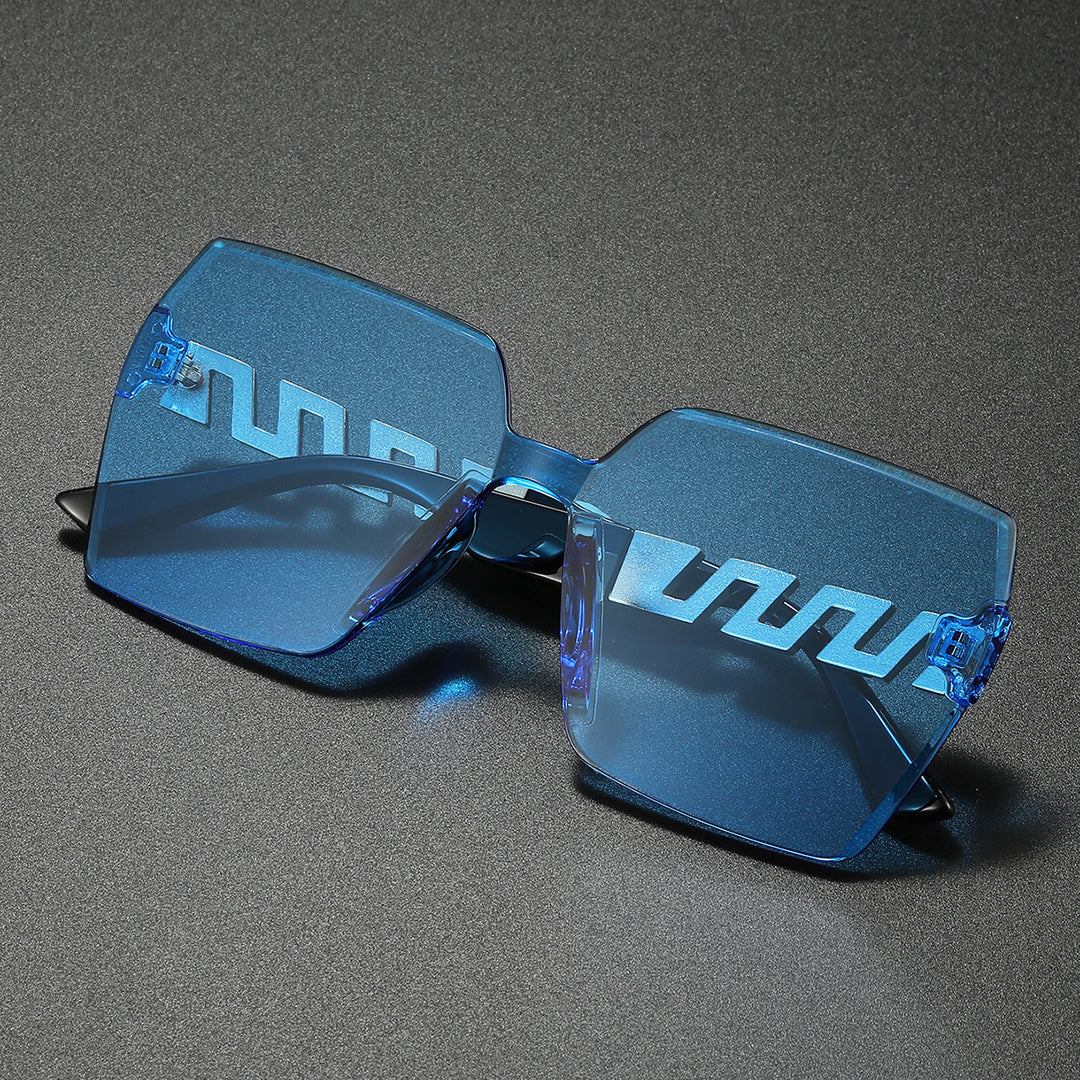 Stylische geometrische Schild Sonnenbrille Karnz
