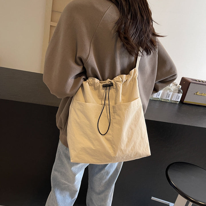 Trendige Drawstring Schultertasche Karnz
