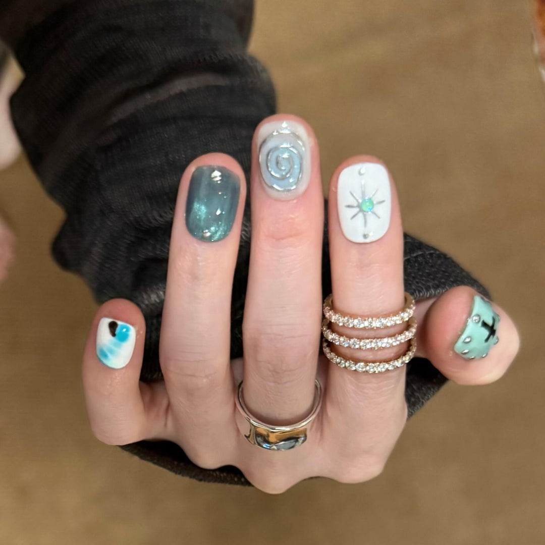 Künstliche Nagelspitzen mit Kreativen Geometrischen Designs Karnz
