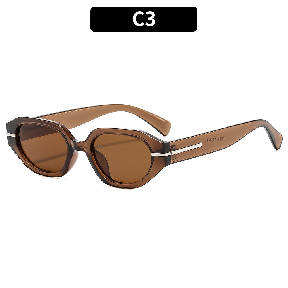 Distinktive geometrische Rahmen Sonnenbrillen