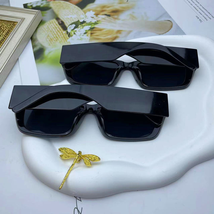 Stylische Übergroße Schild Sonnenbrille Karnz