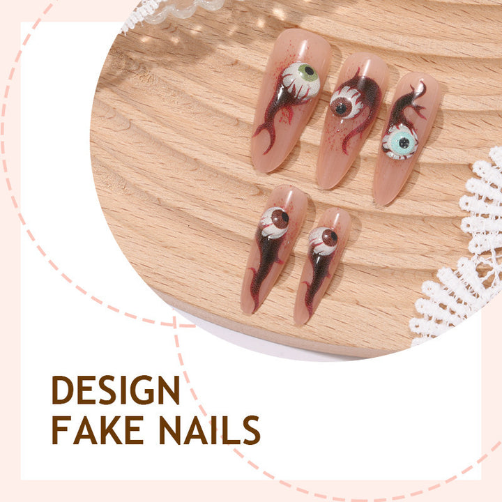 Kunstnagelset mit kreativen Augen-Design Karnz