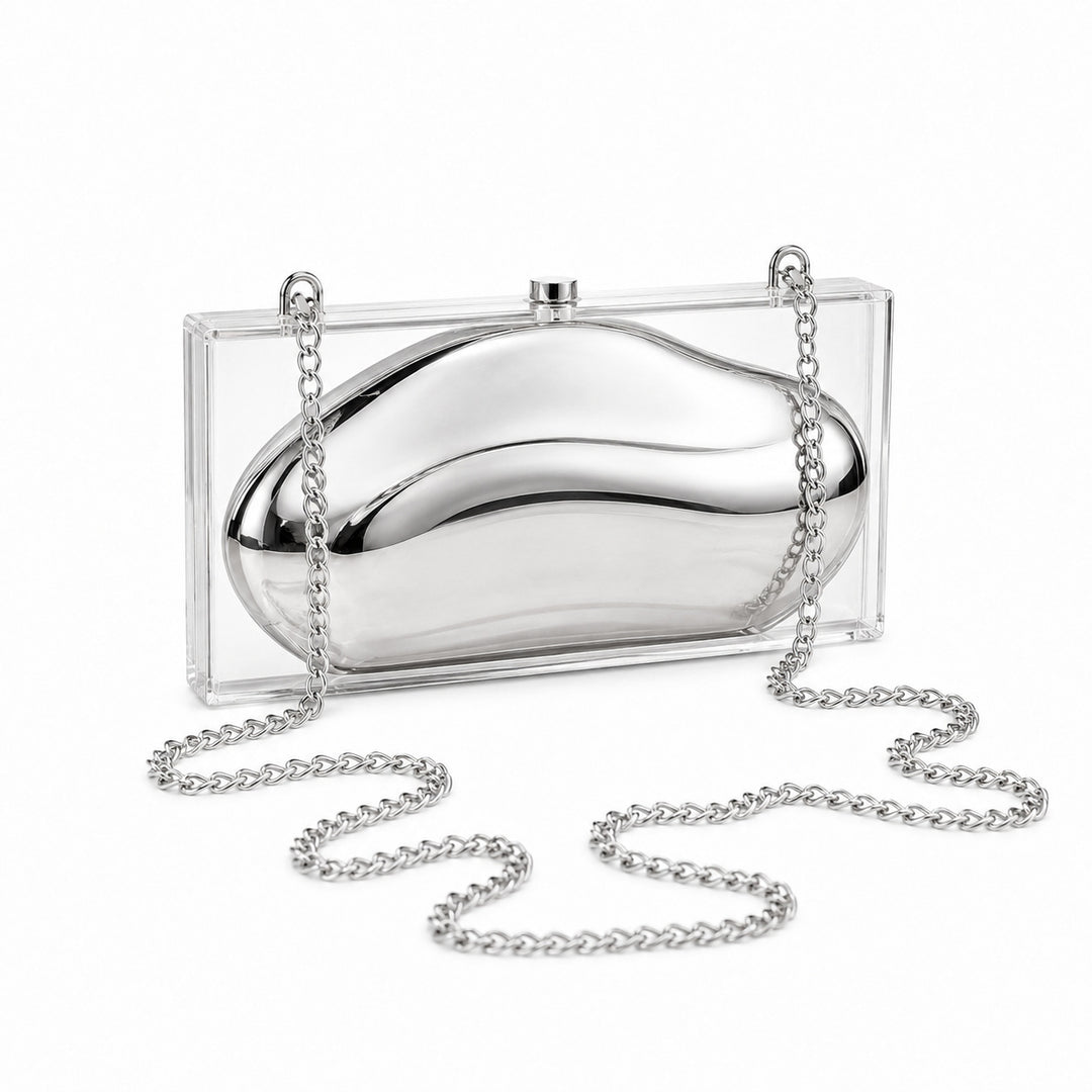Moderne Skulpturaler Acryl-Clutch