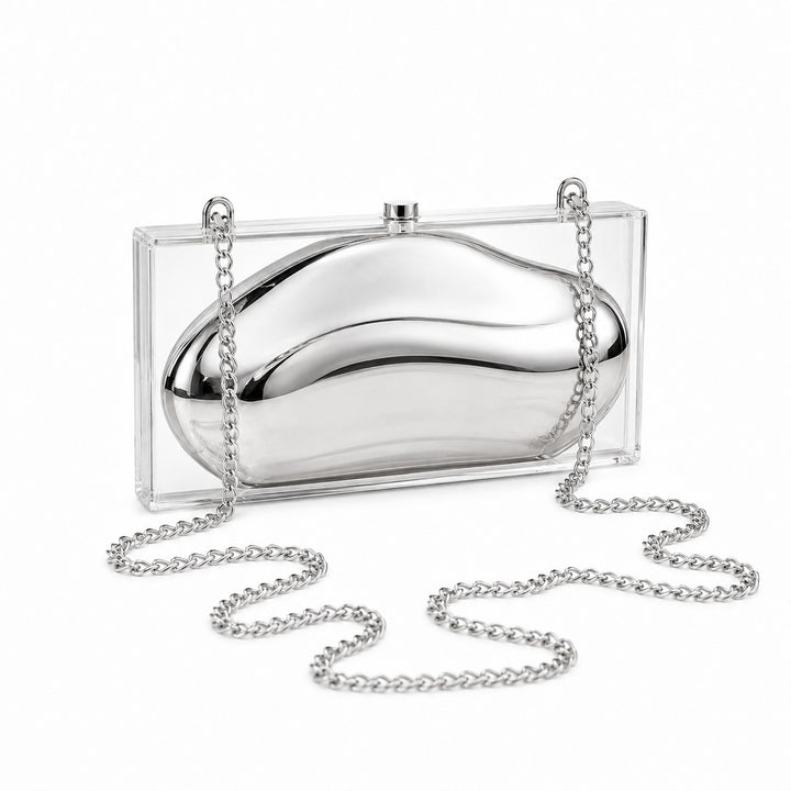 Moderne Skulpturaler Acryl-Clutch