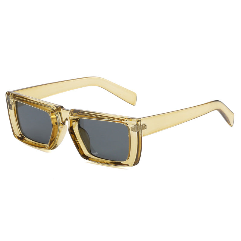 Damen modische Shield-Sonnenbrille mit exzentrischem Design Karnz