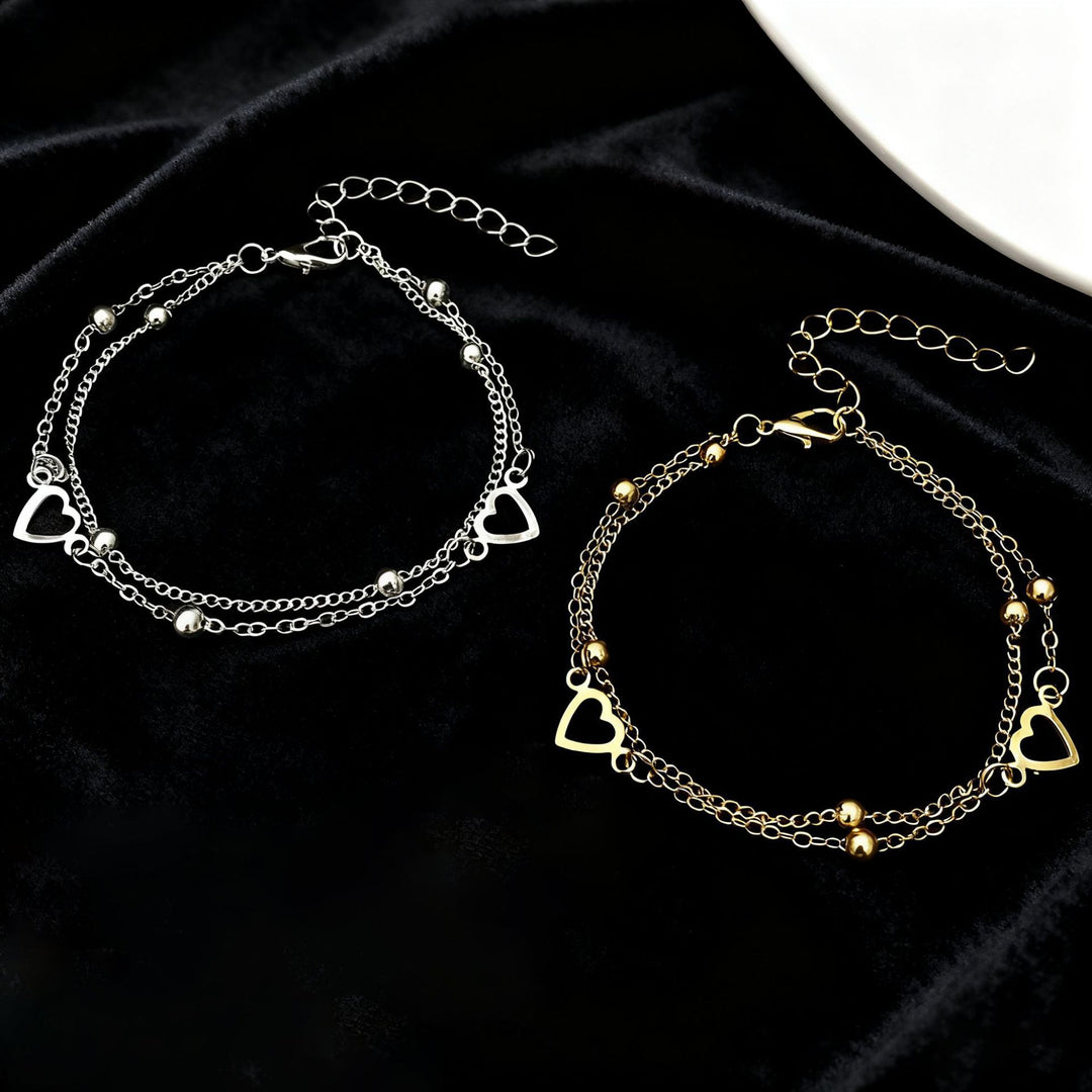 Herz Charm Schicht-Armband Karnz