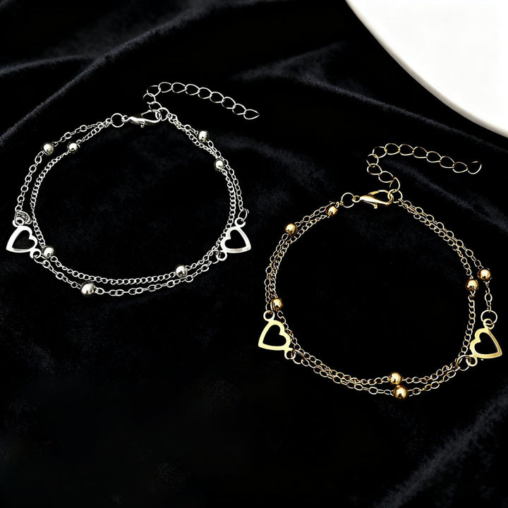 Herz Charm Schicht-Armband Karnz