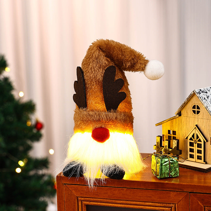 Beleuchtete Weihnachtsmann Figur Karnz