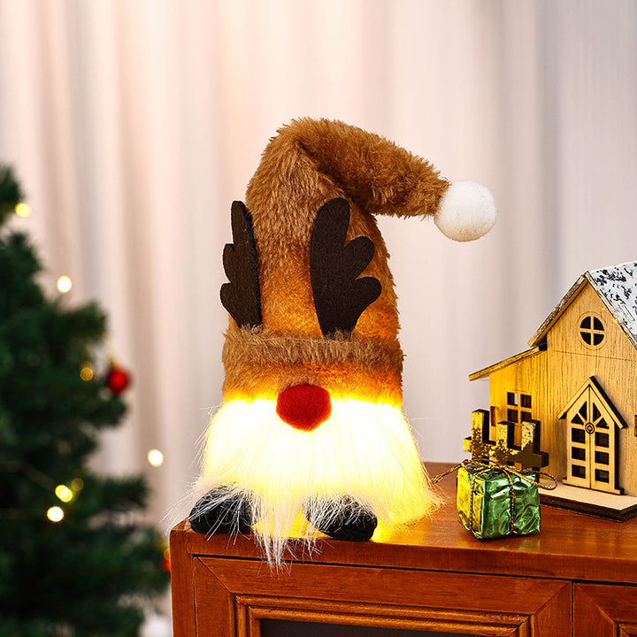 Beleuchtete Weihnachtsmann Figur Karnz