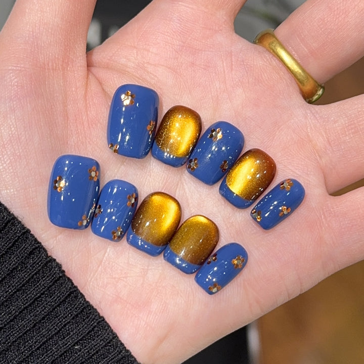 Kunstnägel mit Elegantem Farbverlauf und Funkelnden Akzenten Karnz