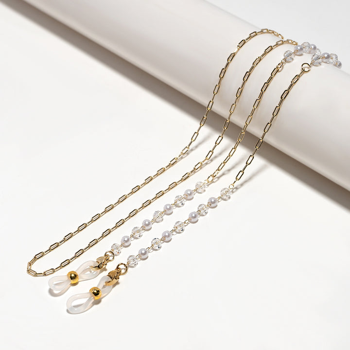 Kristall- und Perlen-Beaded Eyewear Kette Karnz