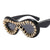 Damen modische Sonnenbrille mit extravaganten Spikes und Kristallverzierung Karnz