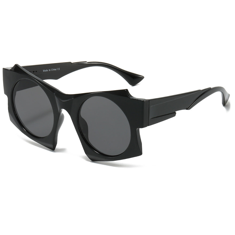 Zeitgenössische Runde Rahmen Sonnenbrille Karnz
