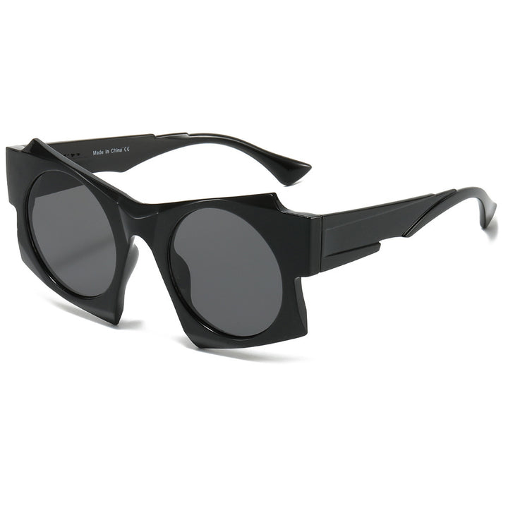 Zeitgenössische Runde Rahmen Sonnenbrille Karnz