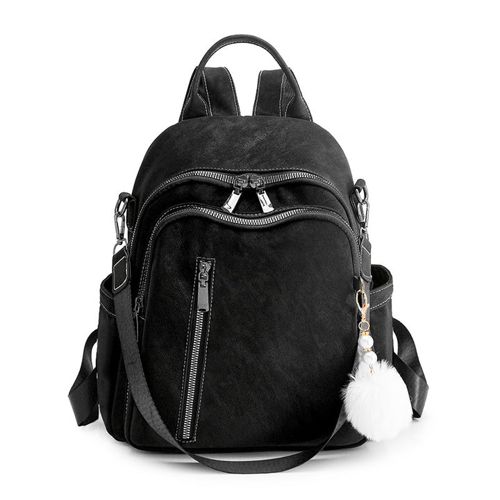 Stilvoller Multi-Taschen Kunstleder Rucksack Karnz