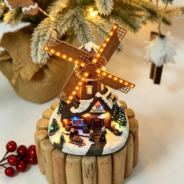 Nostalgische Weihnachtswindmühle Dekoration Karnz