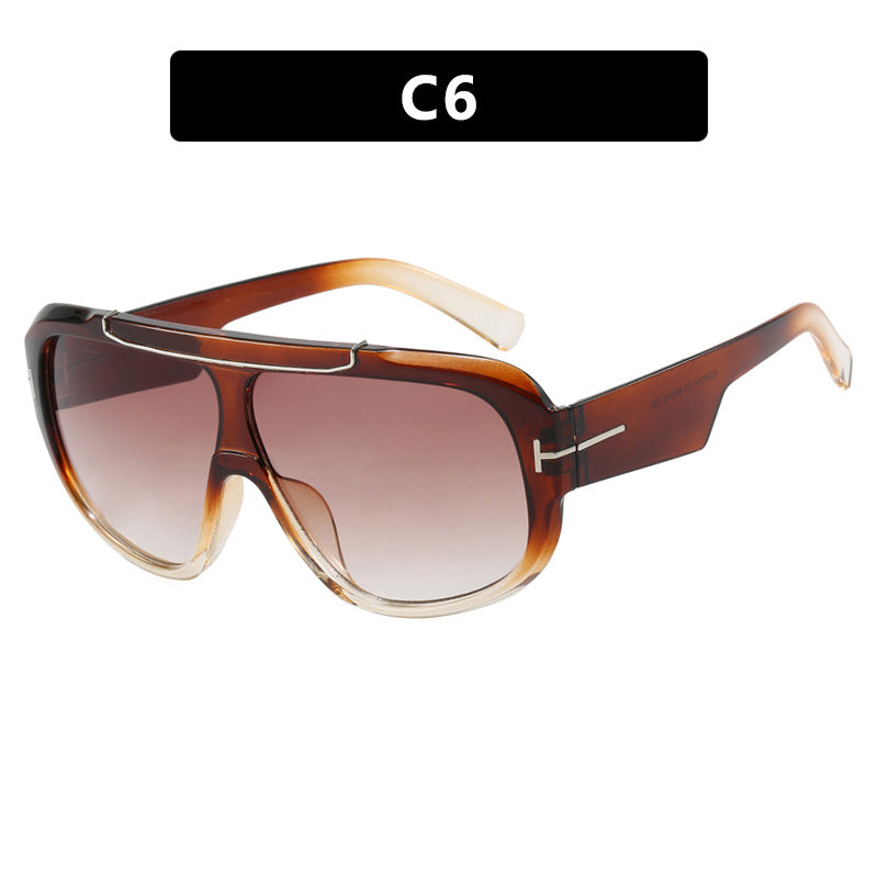 Damen Oversized-Sonnenbrille im modernen, transparenten Design Karnz