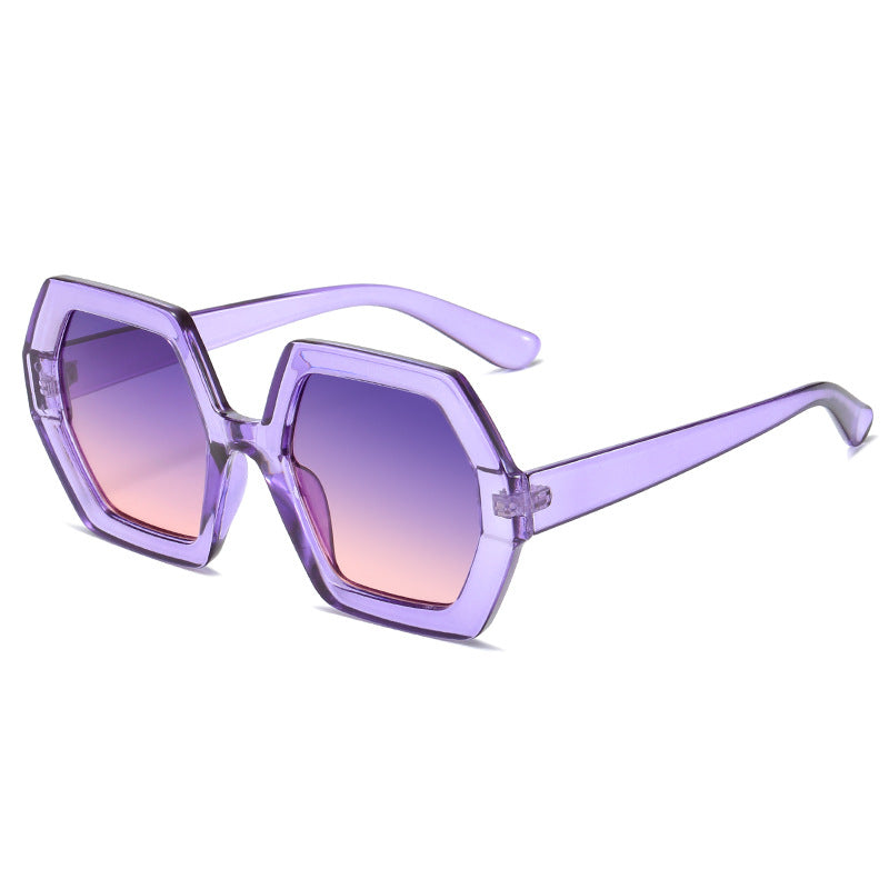 Damen hexagonale Sonnenbrille mit komfortablem Rahmen Karnz
