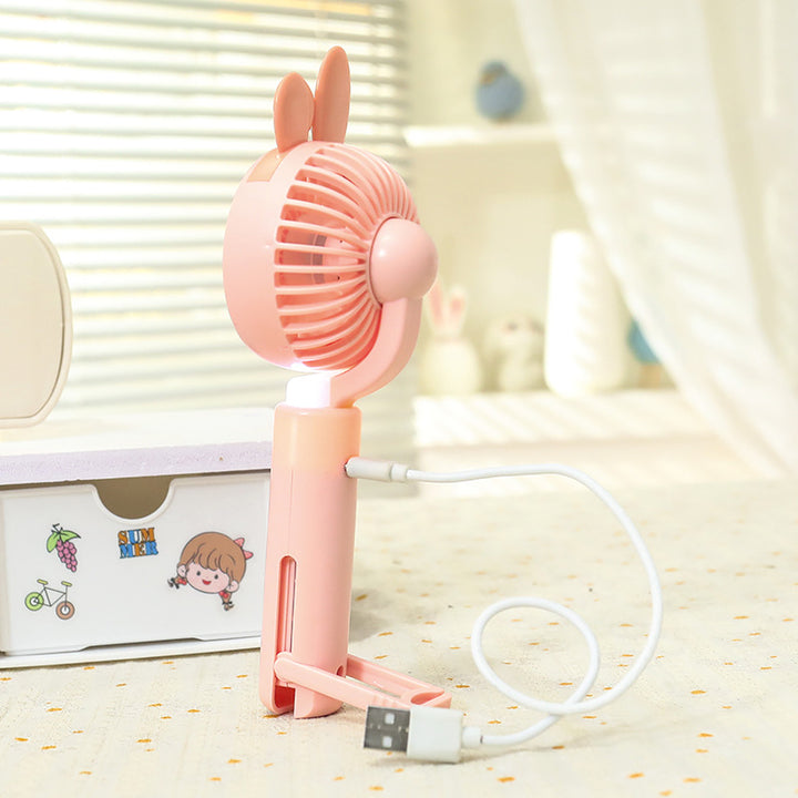 Damen Tragbarer Handventilator mit LED-Beleuchtung und süßem Tierdesign Karnz