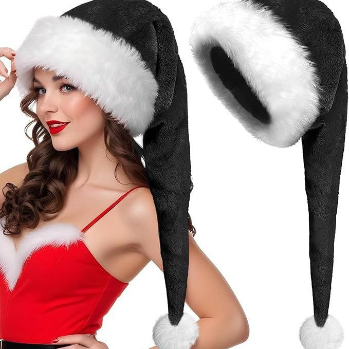 Weihnachtsmütze mit Plüschbesatz