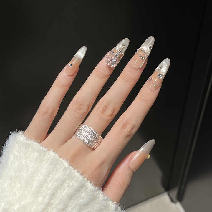 Luxus mit Rhinestones verzierten Nagelkunstverlängerungen Karnz