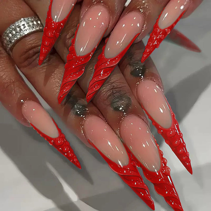 3D Skulptierte Nagelkunst Verlängerungen Karnz