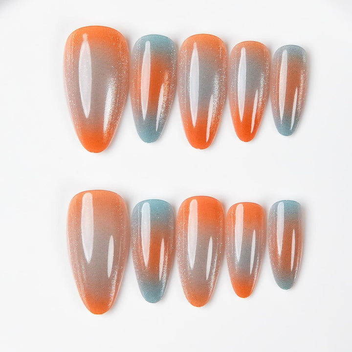 Ombre Glitter Press-On Nagelset