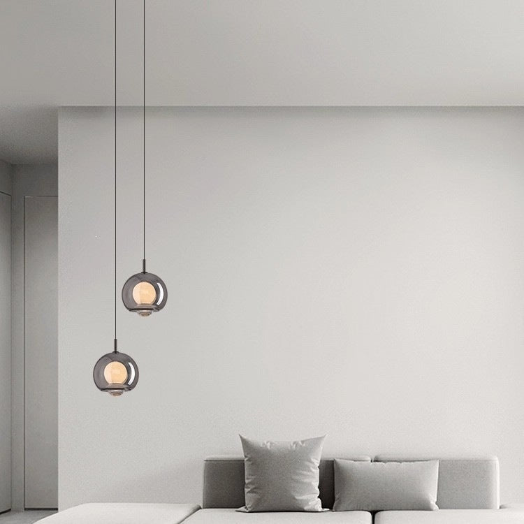 Moderne Glas Globus Pendelleuchte