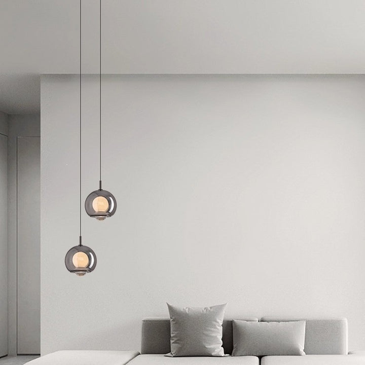 Moderne Glas Globus Pendelleuchte