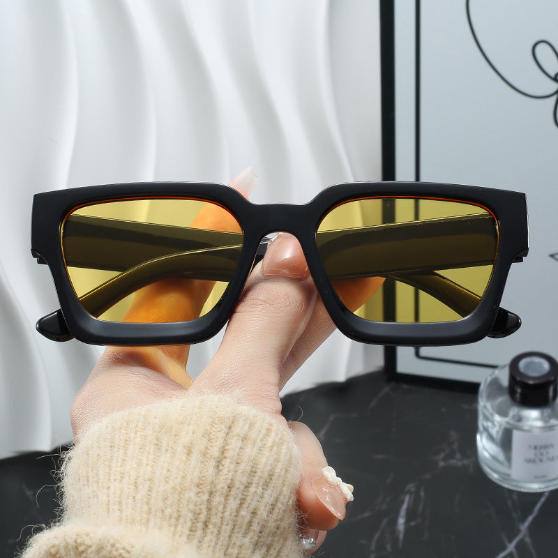 Damen Modische Oversized-Sonnenbrille mit quadratischem Rahmen Karnz