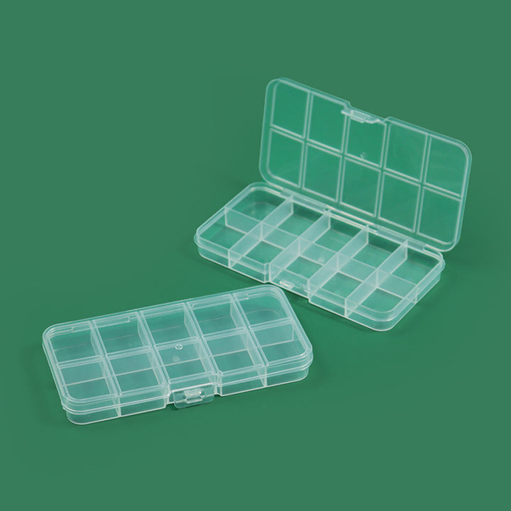 Modular transparente Multi-Compartment Lagerbox Karnz
