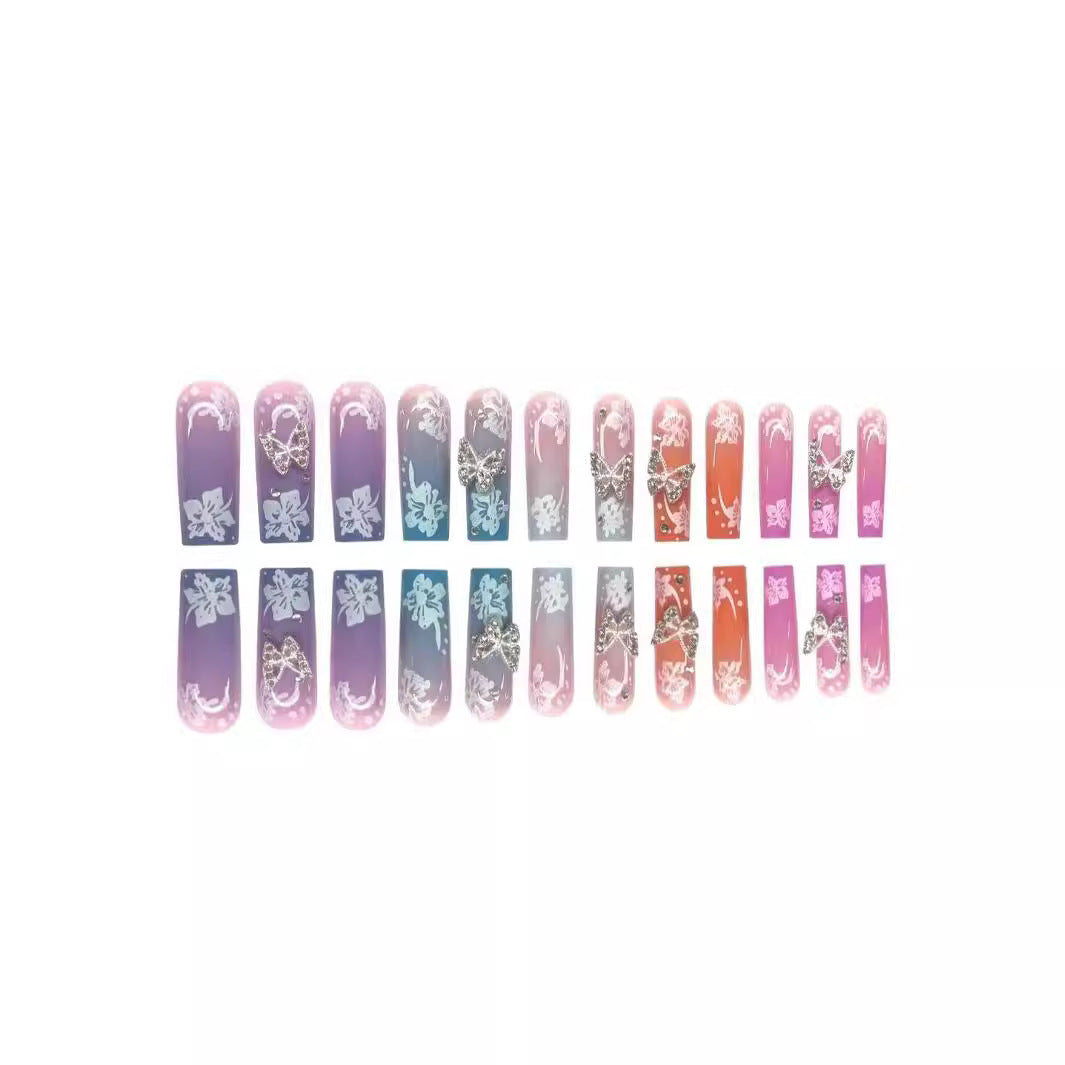 Premium Florale Acryl-Nagelverlängerungen Karnz