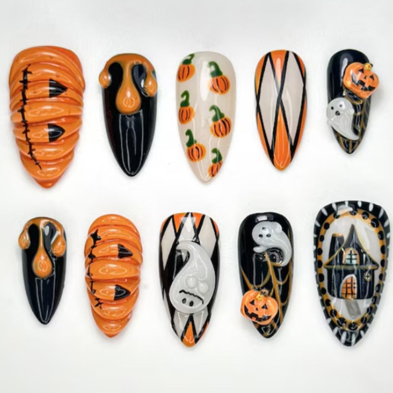 Halloween-Themen Press-On Nagelset Karnz