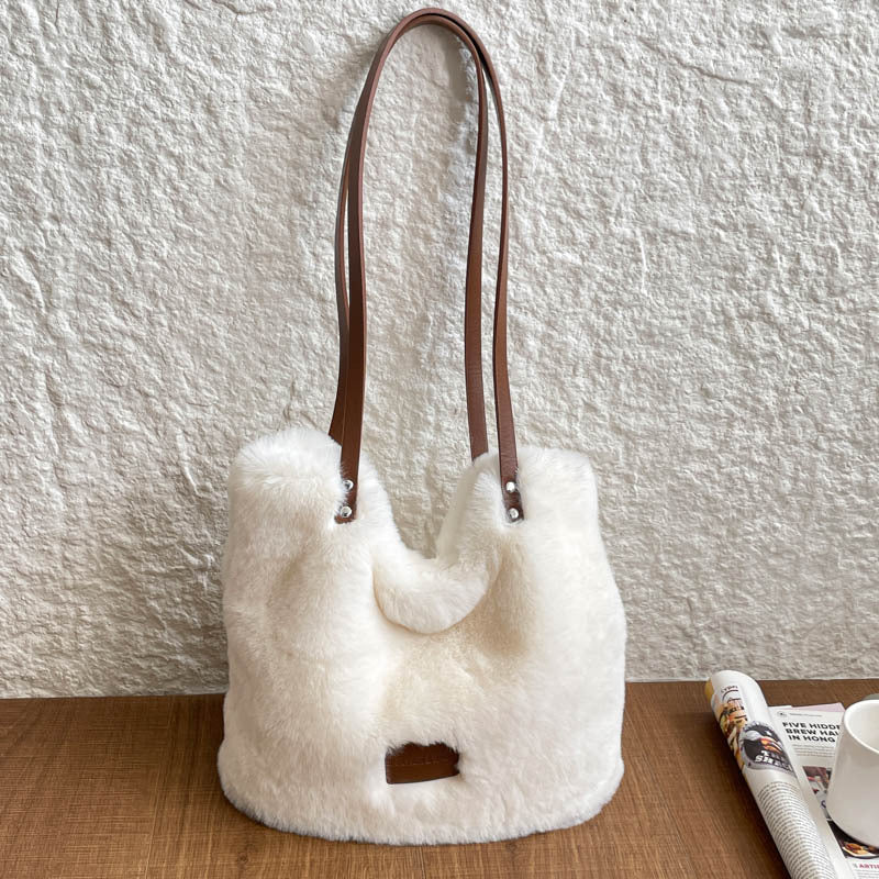 Plüsch Kunstfell Schultertasche