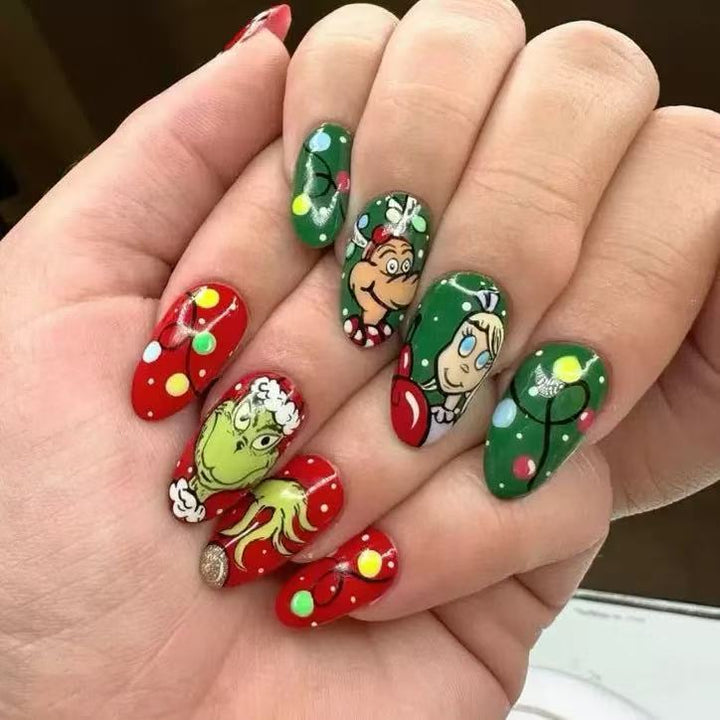 Kunstnagelset mit kreativen Weihnachtsmotiven Karnz