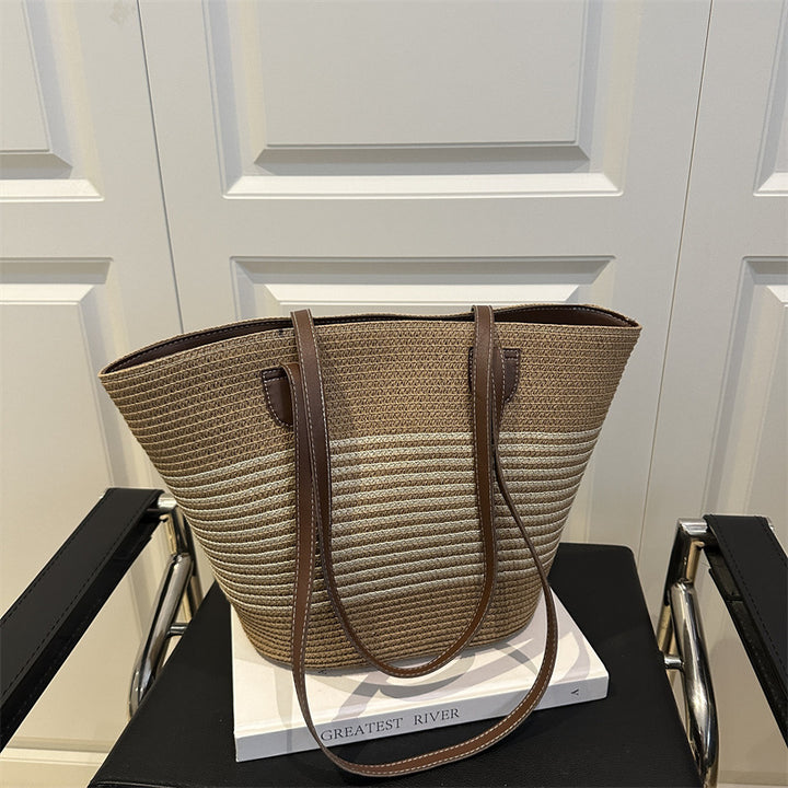 Stilvolle Strohtasche Strandtasche Karnz