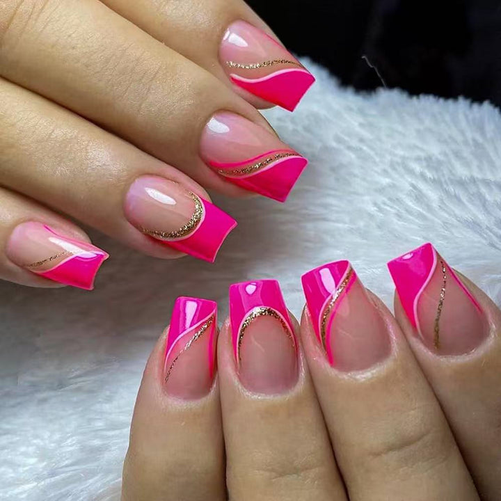 Elegant Glitter French Tip Nail Art Karnz