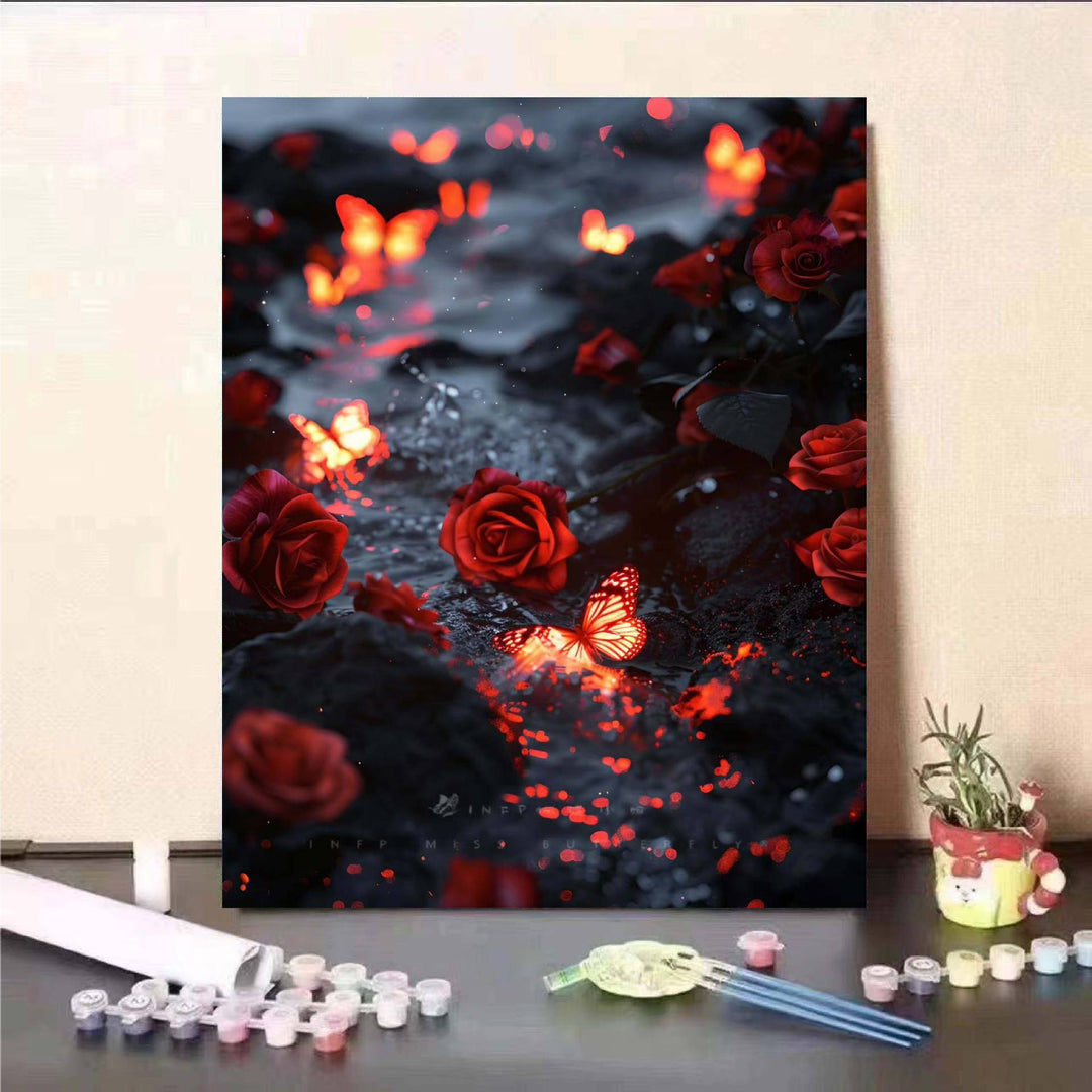Floral Fantasy Malen nach Zahlen Wandkunst Karnz
