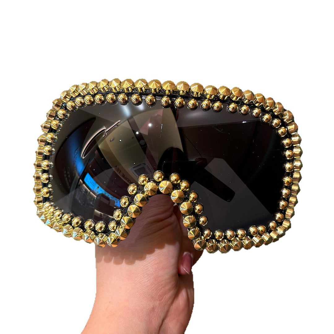 Damen modische Skibrille mit glamourösem Strassbesatz Karnz
