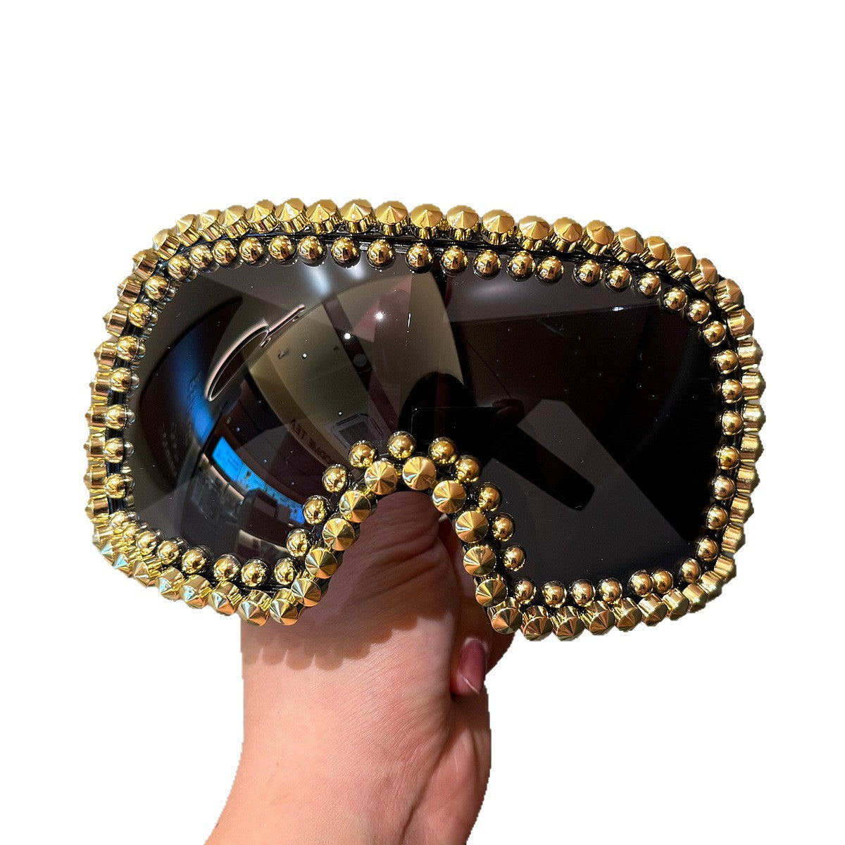 Damen modische Skibrille mit glamourösem Strassbesatz Karnz