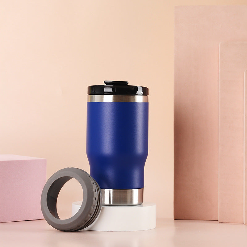 Damen Isolierter Kaffeebecher mit rutschfester Silikonunterlage Karnz