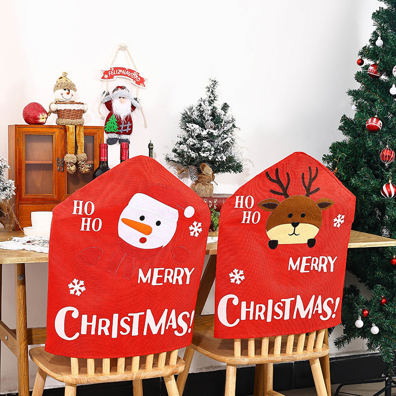 Festliche Stuhlüberzieher mit Weihnachtsmotiv Karnz