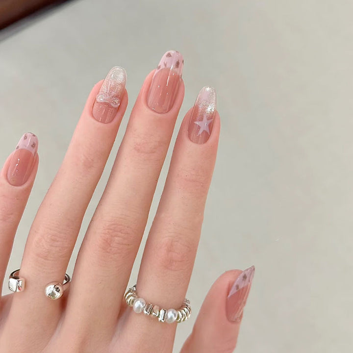 Verspielt Hase-Themen Press-On Nagelkunst Set Karnz