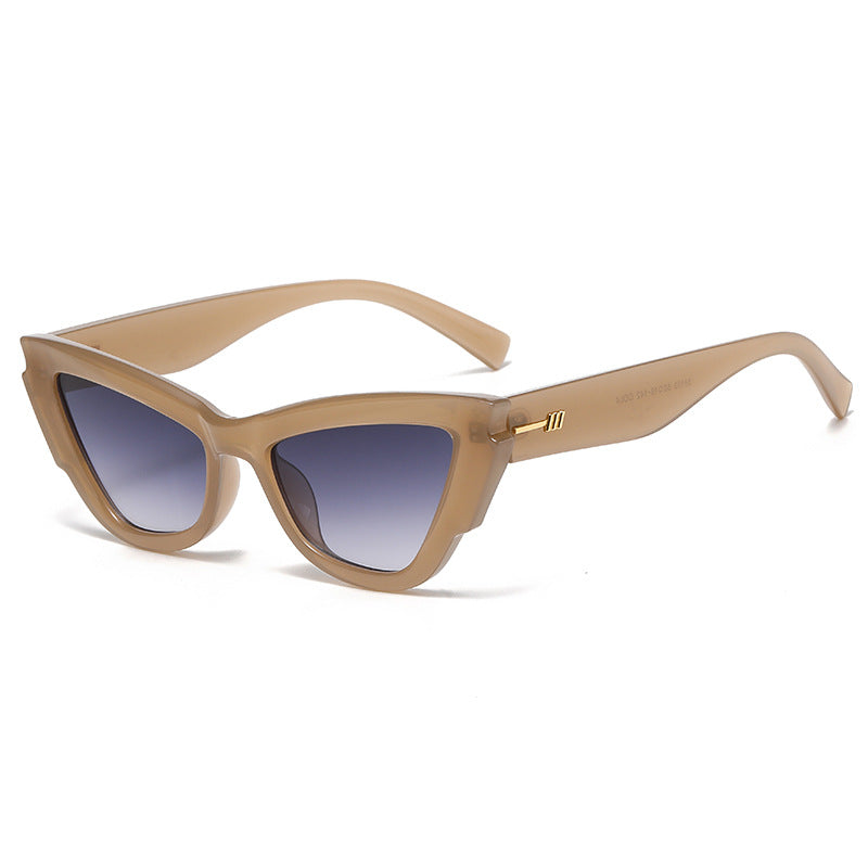 Damen modische Sonnenbrille im extravaganten Schildpatt-Design Karnz