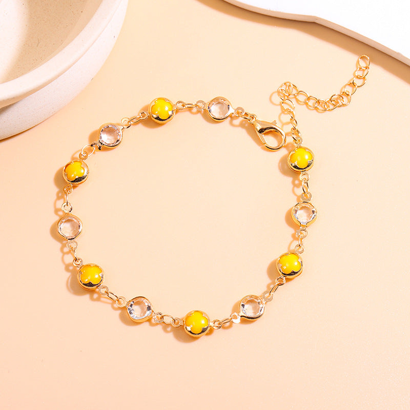 Elegante Perlen Charm Fußkettchen Karnz
