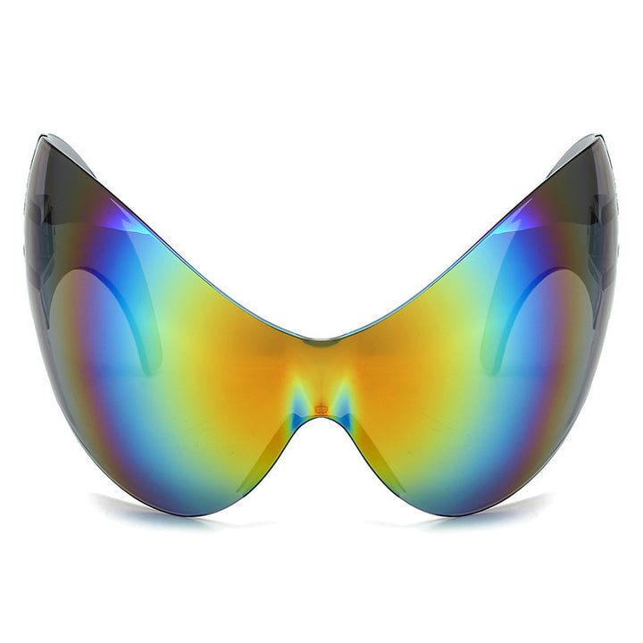 Oversized futuristische Schild Sonnenbrille Karnz