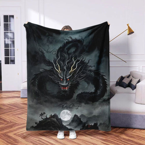 Künstlerische drachenthemen Fleece Decke