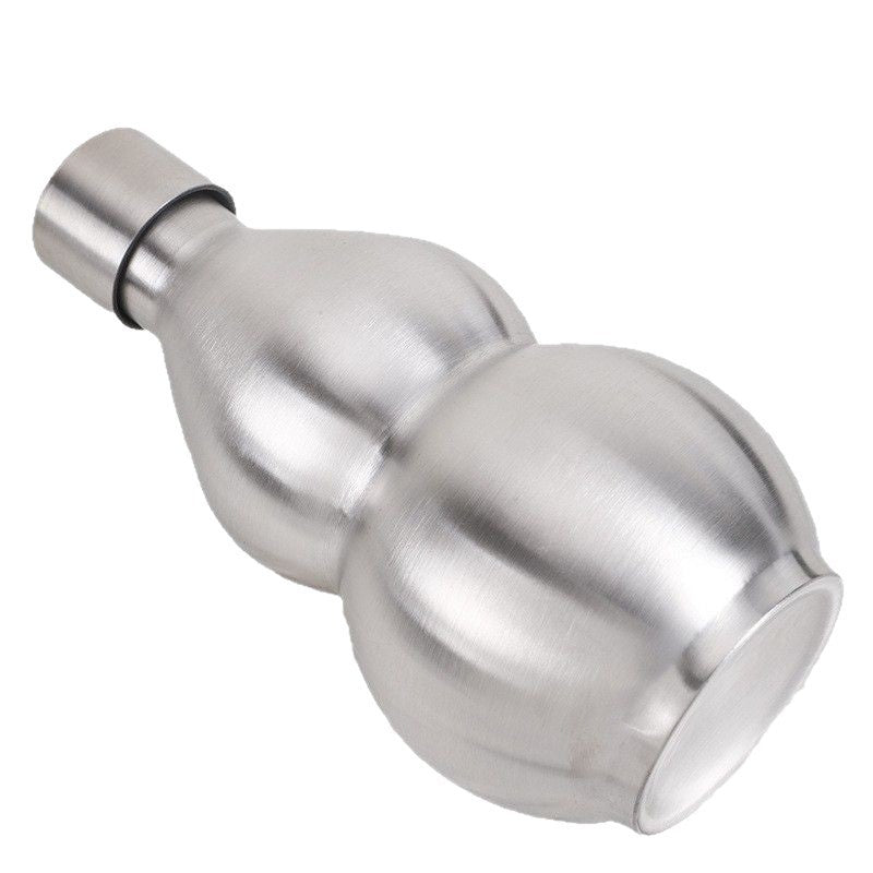 Damen Edelstahl-Wasserflasche mit trendigem Leder-Gurt Karnz