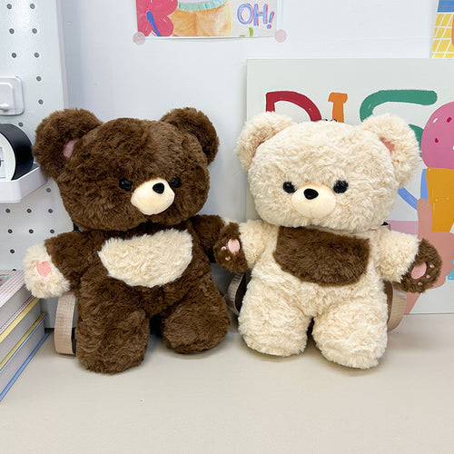 Plüsch Rucksack mit Süßem Teddy-Design Karnz